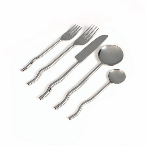 Emma Silver Flatware (Set of 20) by Diego Olivero Studio