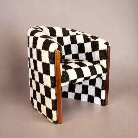 Checkered Wool Chair by Diego Olivero Studio