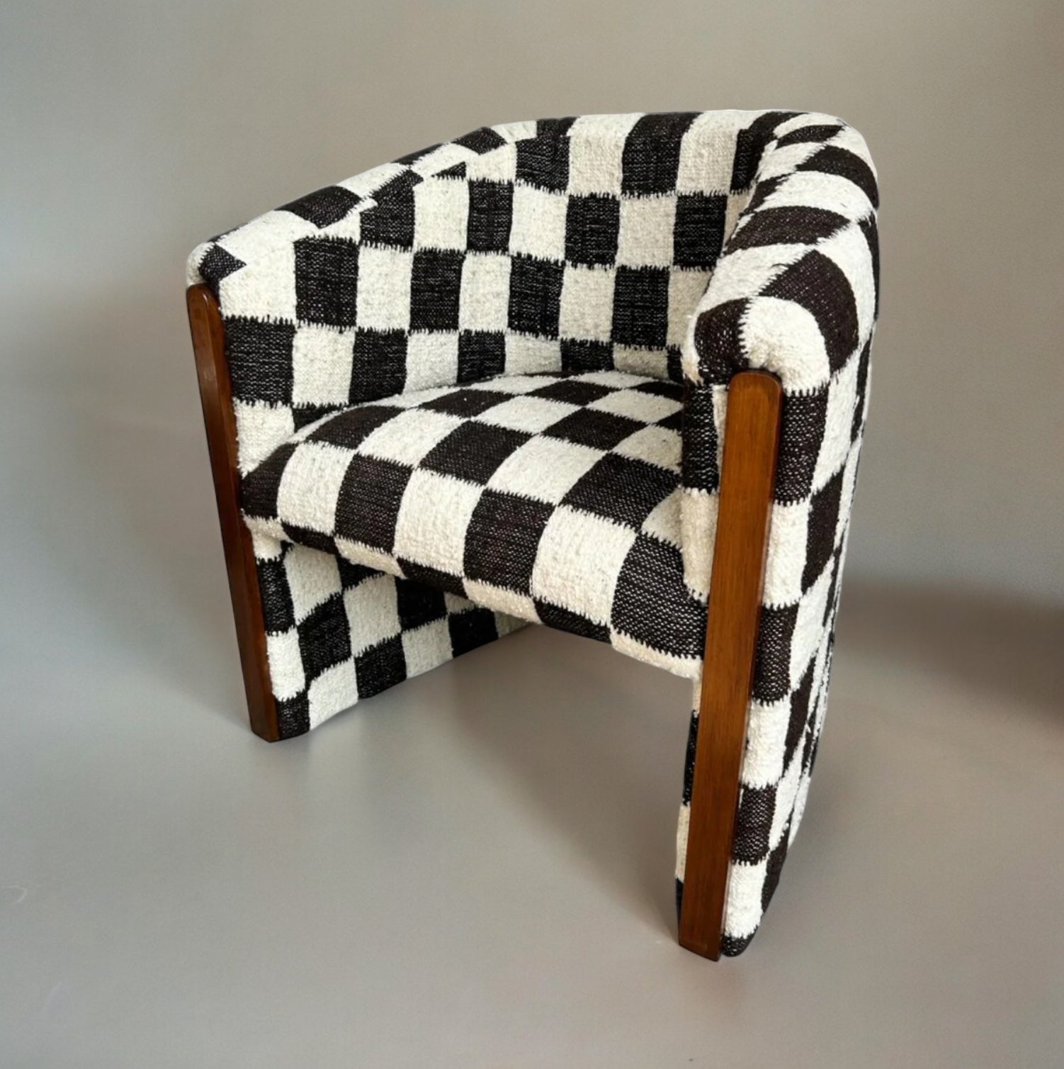 Checkered Wool Chair by Diego Olivero