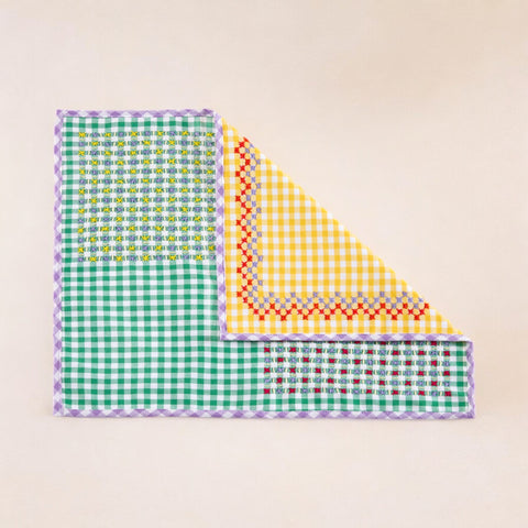 Reversible Cruces Yellow/Verde Placemat Set (4 Set) by Casa Edel