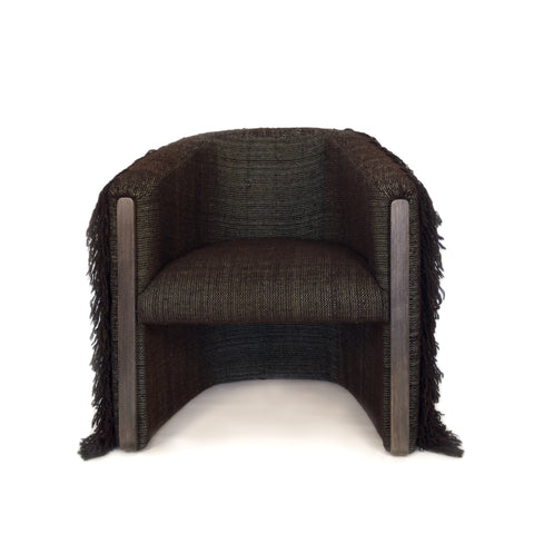 Black Hilana Wool Chair by Diego Olivero