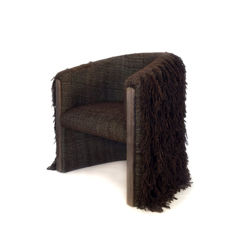 Black Hilana Wool Chair by Diego Olivero