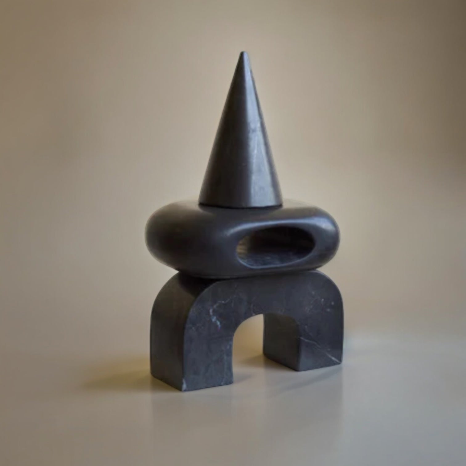 Artefacto  LS 02 Black Marble Sculpture by Lørdag & Søndag