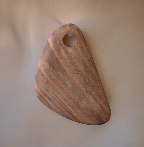 Small Hand-Carved Wooden Board by Diego Olivero Studio