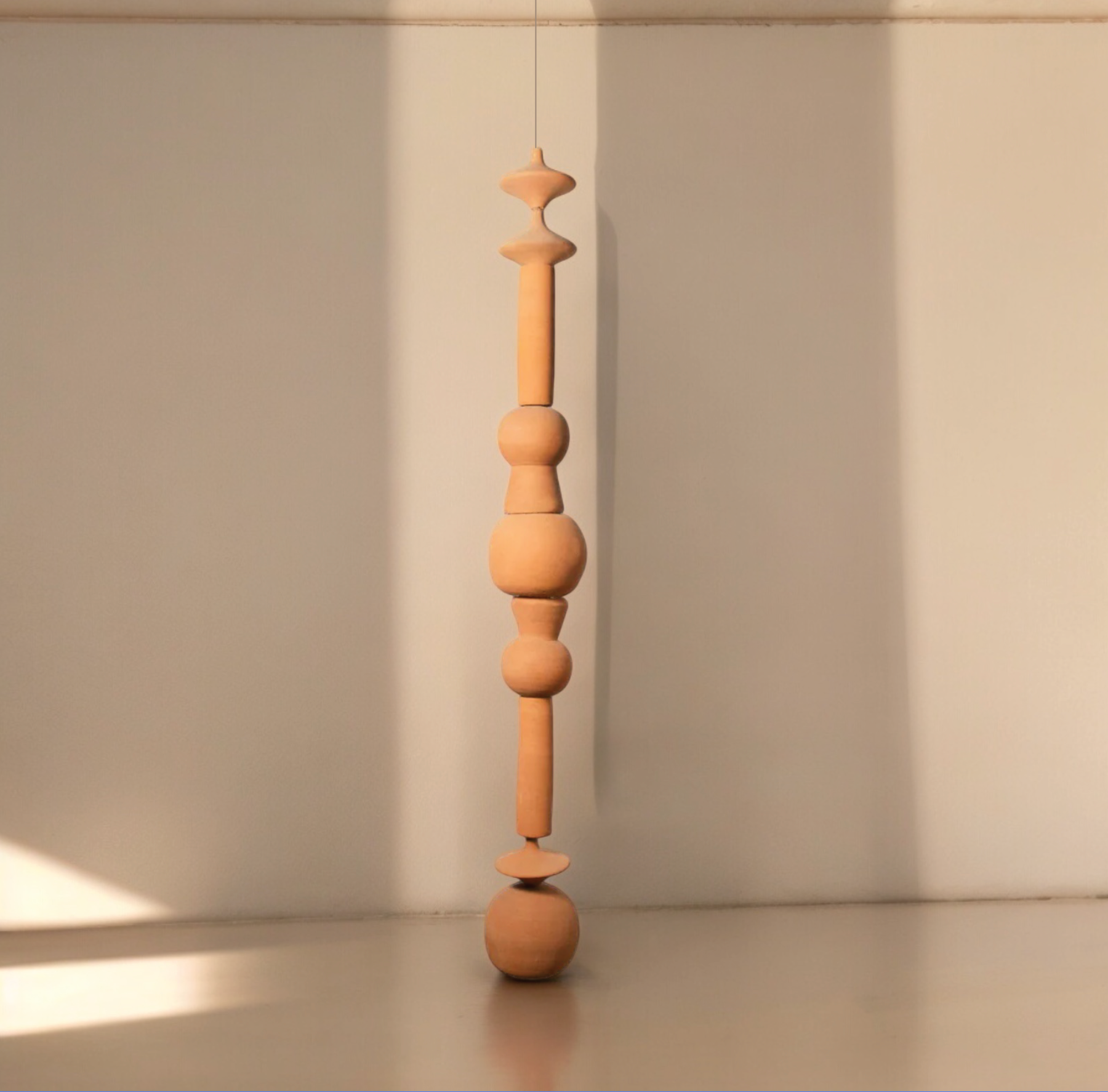 Hanging Terracotta Totem I by Diego Olivero Studio