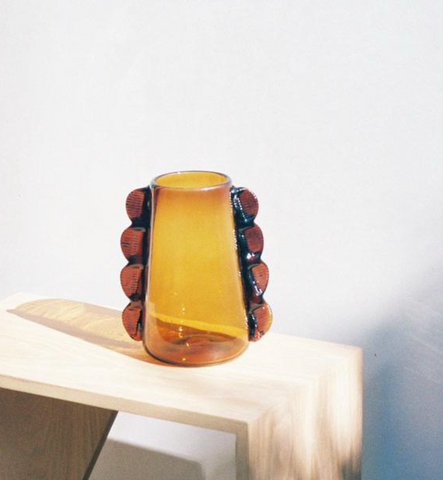 Betta Vase Amber by Diego Olivero